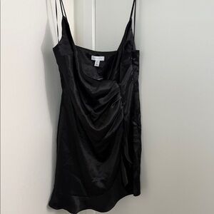 Topshop Black Satin Slip Dress